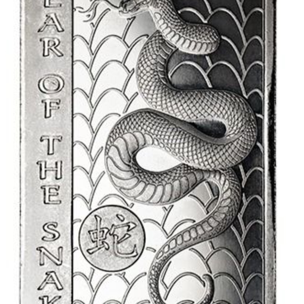 Silver Snake Reptile Decor